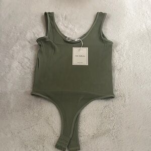 Dalia Collection Olive Ribbed Tank